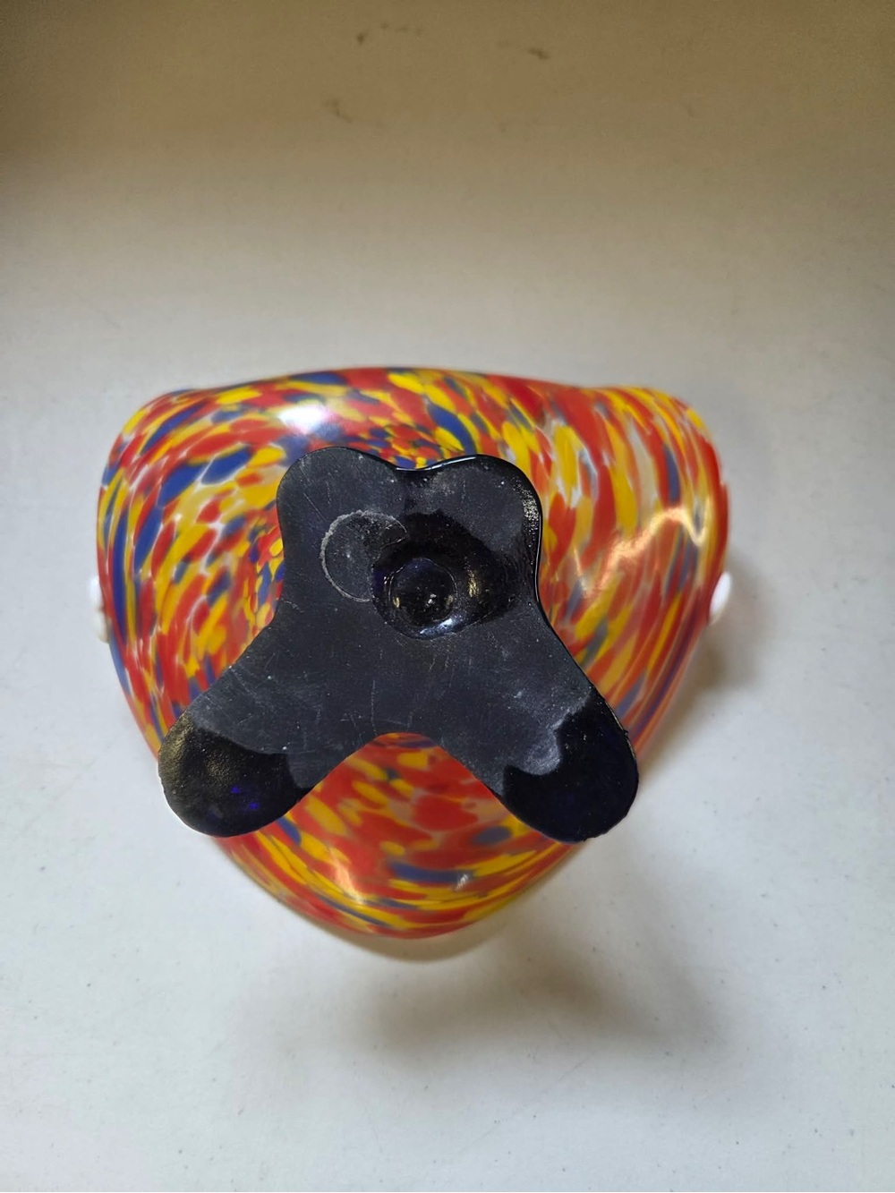 Murano art-glass hand-blown graffiti glass clown bowl made in Italy - Picture 7 of 11